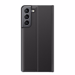Uus Sleep Case kate koos statiivifunktsiooniga Samsung Galaxy S22 + (S22 Plus) musta värvi