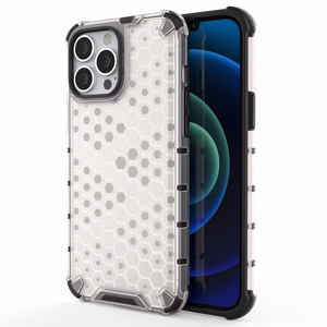 Honeycomb Case броневой чехол с TPU бампером для iPhone 13 Pro Max прозрачный
