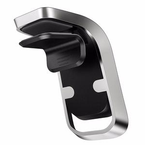 Car phone Hoidja Hoco CA74 jaoks using on ventilation grille, magnetic, must-hõbedane