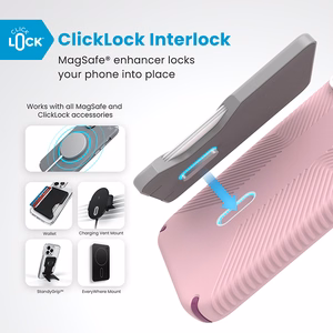 Speck Presidio2 Grip ClickLock & MagSafe ümbris seadmele iPhone 16 Pro Max, Wednesday Pink / Boysenberry Purple / valge