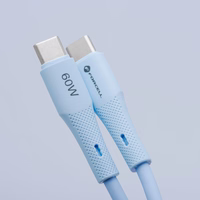 Kaabel USB C to USB C Forcell F-Energy QC4.0 PD 5A 100W Silikoon 1 m C347 sinine