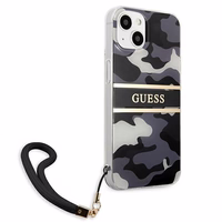 Guess GUHCP13MKCABBK iPhone 13 6.1" must/must kõvakaaneline Camo rihmaga kollektsioon