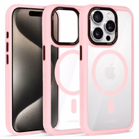 Liavec Hybrid Magsafe Clear Ümbris jaoks Iphone 15 Pro Max light roosa