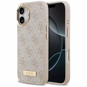Guess 4G Logo Plate MagSafe Ümbris jaoks iPhone 17 - Roosa