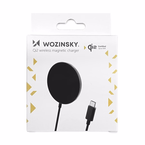 Wozinsky 15W Wireless Qi2 Induktiivne Laadija - must