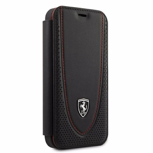 Ferrari FEOGOFLBKP12SBK raamatkaaneline ümbris iPhone 12 mini 5,4" Off Track Perforated – must