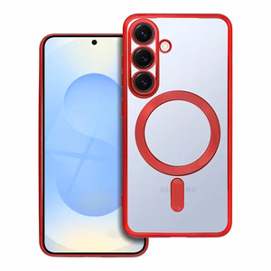 ELECTRO MAG COVER case compatible with MagSafe jaoks SAMSUNG S25 punane