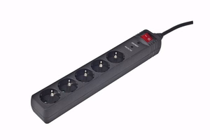 Kaabel POWER EXTENSION 3M/5OUTL SPG5-C-10 GEMBIRD
