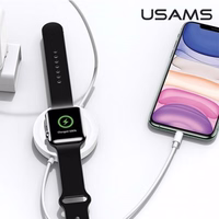Laadija USAMS "CC096" jaoks iWatch Must + "lightning" kaabel
