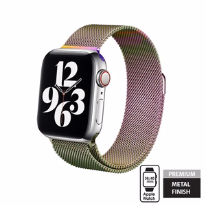 Crong Milano Steel roostevabast terasest rihm Apple Watch 38 / 40 / 41 / 42 mm kellale, sillerdav