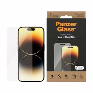 PanzerGlass Classic Fit antibacterial glass jaoks iPhone 14 Pro