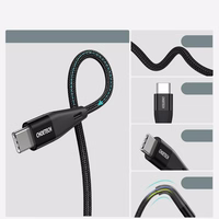 USB Kaabel Choetech "XCC-1003" Must "Type-C / Type-C" 120cm