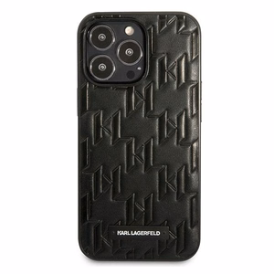 Karl Lagerfeld KLHCP13LMNMP1K iPhone 13 Pro / 13 6.1" жёсткий чехол чёрный/чёрный Monogram Plaque