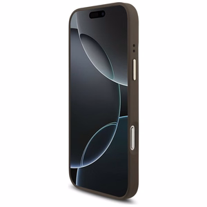 GUESS ümbris jaoks IPHONE 17 Pro Max compatible with MagSafe GUHMP17XP4GTDGMW (4G PU W/ Triangle Logo) kuldne brown