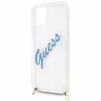 Guess GUHCP12LCRTVSBL iPhone 12 Pro Max 6.7" sinine/sinine kõvakott Script Vintage