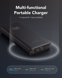 Powerbank Veger T100 (W2032C-100) PD QC3.0 5A 100W 20000 mAh must