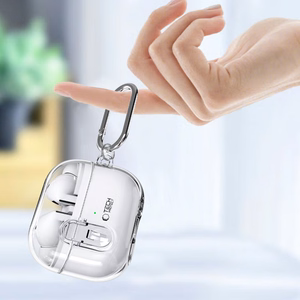 Tech-Protect FlexAir Ümbris with Carabiner jaoks Samsung Galaxy Buds 3 / 3 Pro - läbipaistev