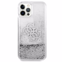 Guess GUHCP12LLG4GSI iPhone 12 Pro Max 6.7" hõbedane/hõbedane kõvakaaneline 4G Big Liquid Glitter