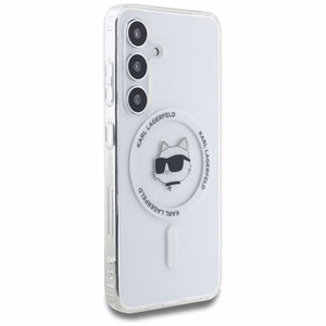KARL LAGERFELD ümbris jaoks SAMSUNG S25 KLHMS25SHLSCHH (Magnetic IML Metal Choupette Head) valge