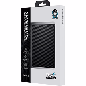 Benks akupank 5000mAh MP15 ArmorGo – Type C – magnetiline, induktsioonlaadimisega, must