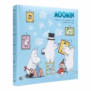 Moomins isekleepuv fotoalbum, 22 lehekülge, 16 × 16 cm