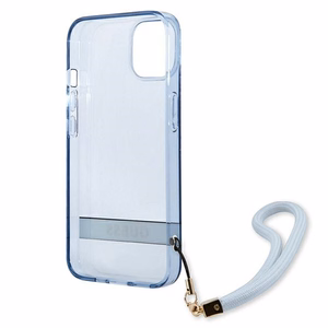 Guess GUHCP13SHTSGSB iPhone 13 mini 5.4" синий/синий жёсткий чехол Translucent Strap