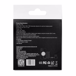 Wozinsky 15W Wireless Qi2 Induktiivne Laadija - must