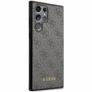 Guess 4G Metal kuldne Logo ümbris jaoks Samsung Galaxy S24 Ultra - must