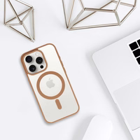 Acrylic Color Magsafe Ümbris jaoks Iphone 12 Pro desert titanium