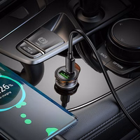 Car Laadija Hoco USB A + USB C PD QC3.0 43W NZ16A metal hall