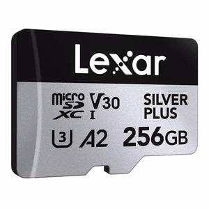 Карта памяти Lexar High-Performance Silver Plus microSDXC 256 ГБ + адаптер