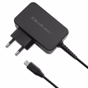 Qoltec 52386 GaN Power Pro Laadija 65W USB-C Must