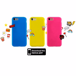 PURO Patch Mania ümbris seadmele Samsung Galaxy A3 (2017) koos 5 dekoratiivse embleemiga, kollane