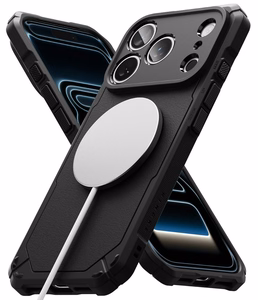 Ringke Rugged Gear Magnetic MagSafe ümbris iPhone 18 Pro / 17 Pro jaoks, must