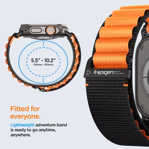 SPIGEN WBF1 rihm APPLE WATCH 6 / 7 / 8 / 9 / 10 / SE / ULTRA 1 / 2 (44 / 45 / 46 / 49 MM) must/oranž