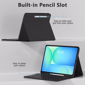 Tech-Protect SC Pen + Keyboard Ümbris jaoks Samsung Galaxy Tab S10 FE+ 13.1 X620 / X626B - Must