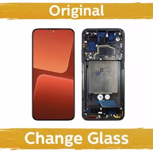 LCD дисплей совместимый с Xiaomi 13 с рамкой / Черный / (Обновлённый: Китай)