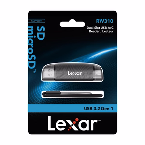 Lexar LRW310X Dual USB-A/C micro SD, SD USB 3.1 mälukaartide lugeja