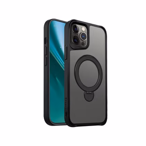 Etteri Matt Mag Ring ümbris jaoks iPhone 12 / 12 Pro 6,1" must
