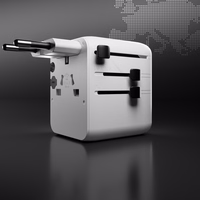 SBS Travel Adapter 2xUSB-C 1xUSB-A Universal - Valge