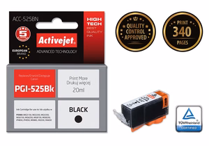 Activejet ACC-525BN – must tindikassett, asendab Canon PGI-525PGBK, 20 ml, Supreme