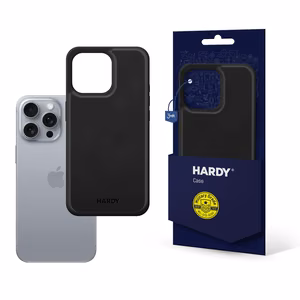 Чехол 3mk Hardy Apple Silky Leather MagCase для Apple iPhone 16 Pro Max - чёрный