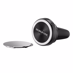 Car phone hoidja Borofone BH6, jaoks using on ventilation grille, magnetic fixing, must