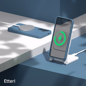 Etteri Silikoon Mag ümbris for Samsung Galaxy S25 Edge tumesinine