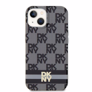 DKNY IML Checkered Mono Pattern & Printed Stripes MagSafe Ümbris jaoks iPhone 15 Plus / 14 Plus - Must