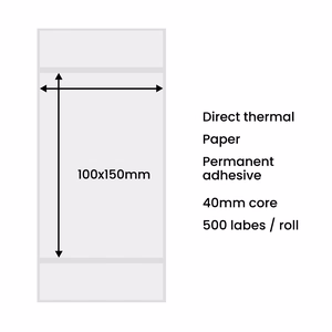 Termoeetikette 100x150mm (500 tk)