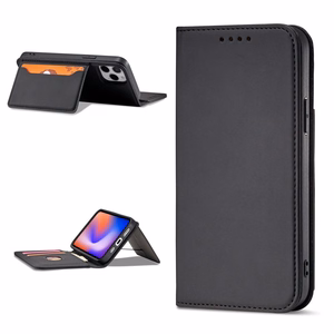 Magnetkaardi ümbris iPhone 12 Pro pouch kaardi rahakoti kaardihoidja must