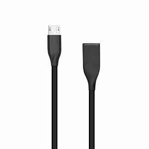 Silicone kaabel USB - Micro USB (must, 1m)