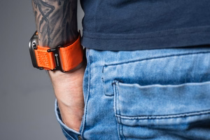 Strap to Apple Watch Forcell F-Design FA05 nylon hook-and-loop 38 / 40 / 41 mm orange