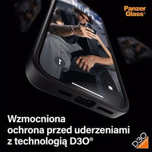 PanzerGlass ClearCase Ümbris jaoks iPhone 15 Pro Max with Military Grade Certification - Läbipaistev and Must